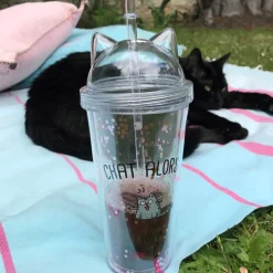 La Chaise Longue Boissons & Cocktails-VERRE PAILLE CHAT ALORS