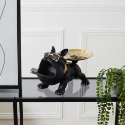 La Chaise Longue Déco-VIDE POCHES BOULEDOGUE MOLOSSE NOIR