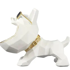 La Chaise Longue Déco-VIDE POCHES BOULEDOGUE ORIGAMI BLANC